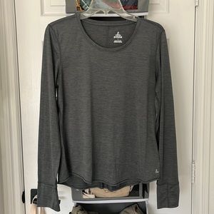 Prana grey heather yoga shirt